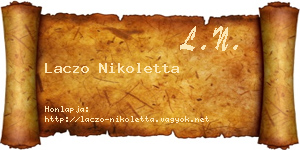Laczo Nikoletta névjegykártya