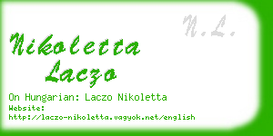 nikoletta laczo business card